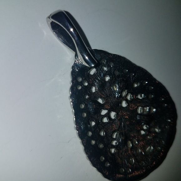 Silver,  gemstone pendant w magnetic clasp - Picture 2 of 3
